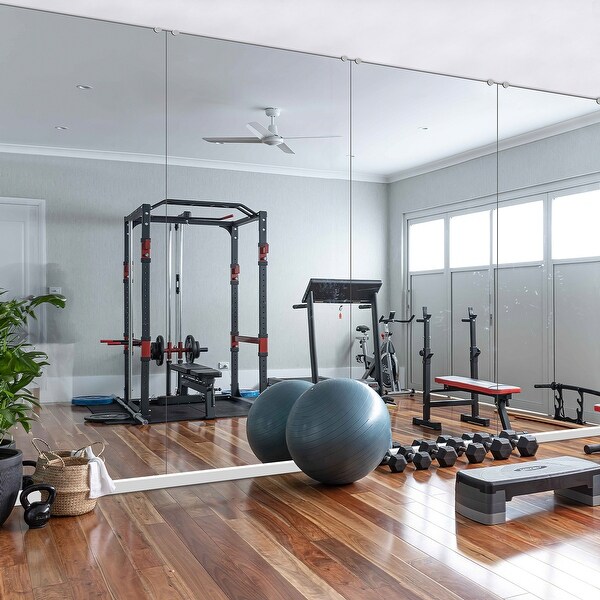 Wall Mounted Activity Mirror, Home Gym Mirror with Flat Polished