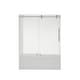 preview thumbnail 2 of 23, Villena 60" W x 58" H Single Sliding Frameless Tub Door