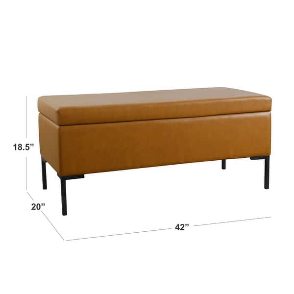 HomePop Large Storage Bench with Metal Legs On Sale Bed Bath