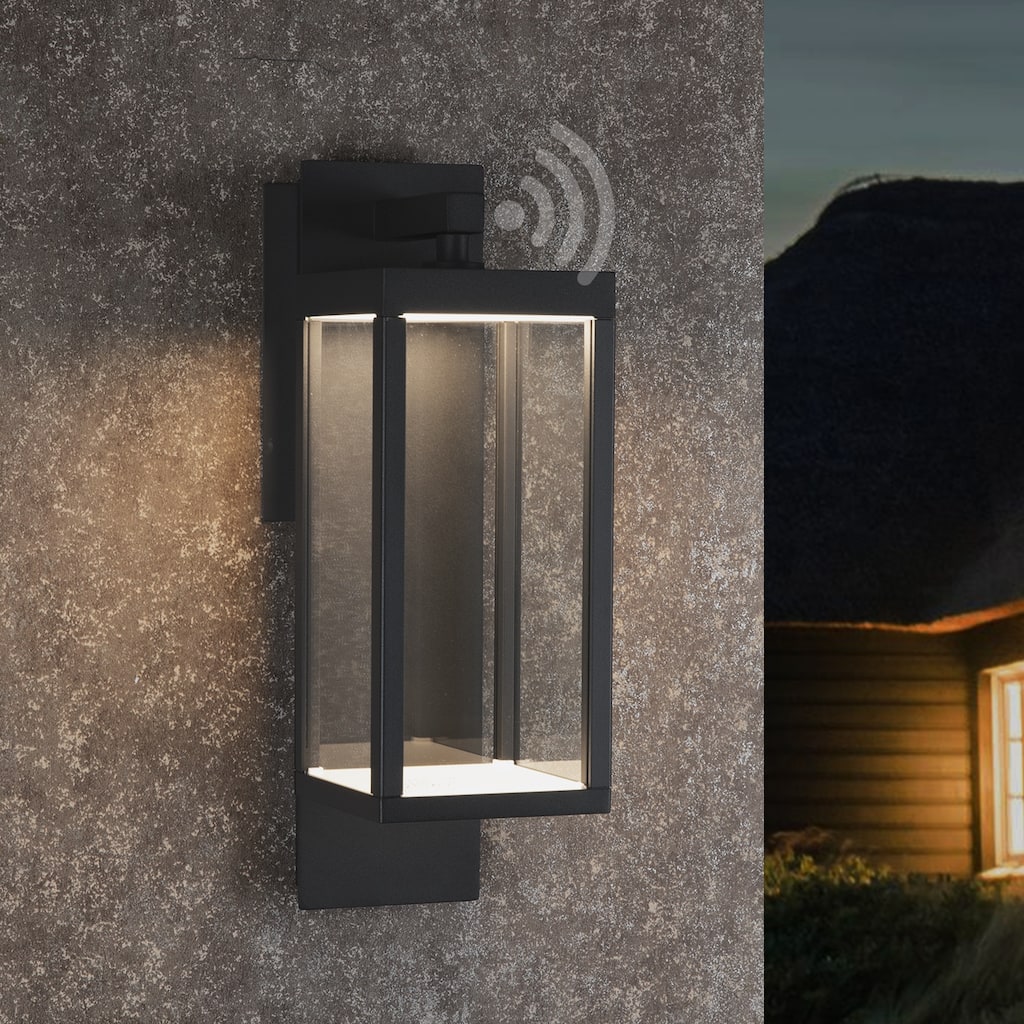 Outdoor Wall Sconce Lantern Dusk to Dawn Sensor 13W 800Lm 3000K