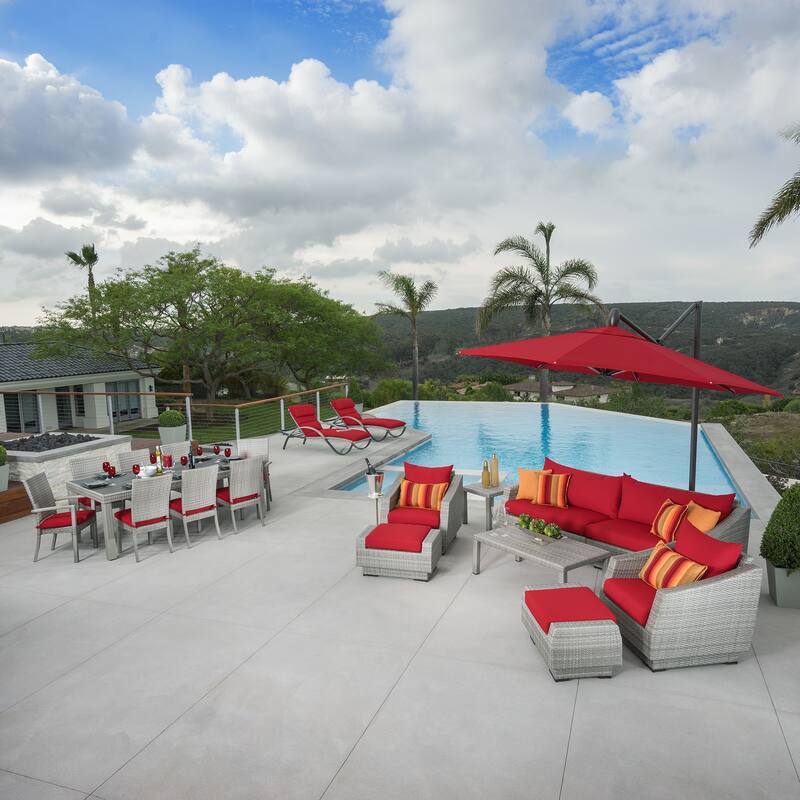 Cannes 20 Piece Sunbrella Outdoor Patio Estate Set