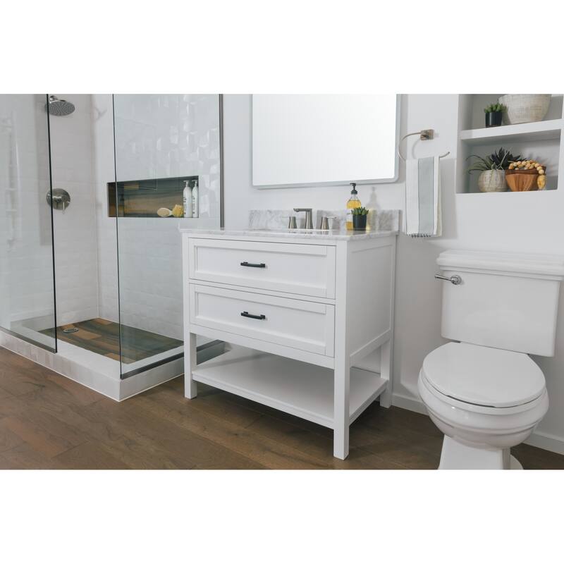 Miseno 36" W x 32" H Rectangular Frameless Wall Mounted Mirror with