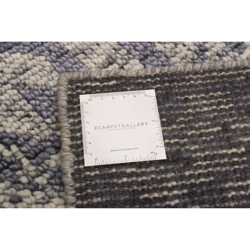 ECARPETGALLERY Hand-knotted Tangier Light Grey Wool Rug - 5'3 x 7'11