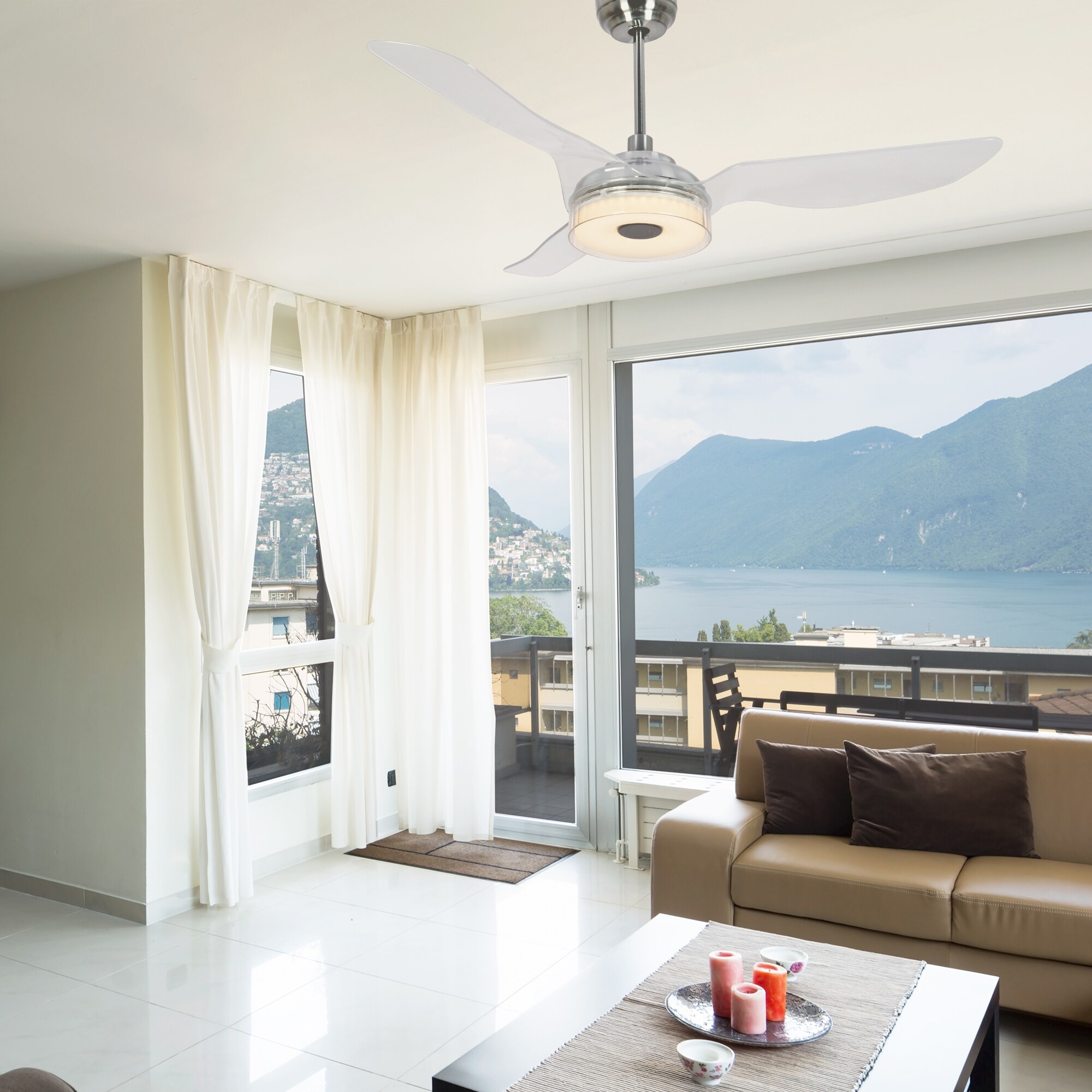 Icebreaker 52 Inch Indoor Outdoor Smart Ceiling Fan Dimmable Led Light Kit Remote Control Works With Alexa Google Home Siri Overstock 32124162