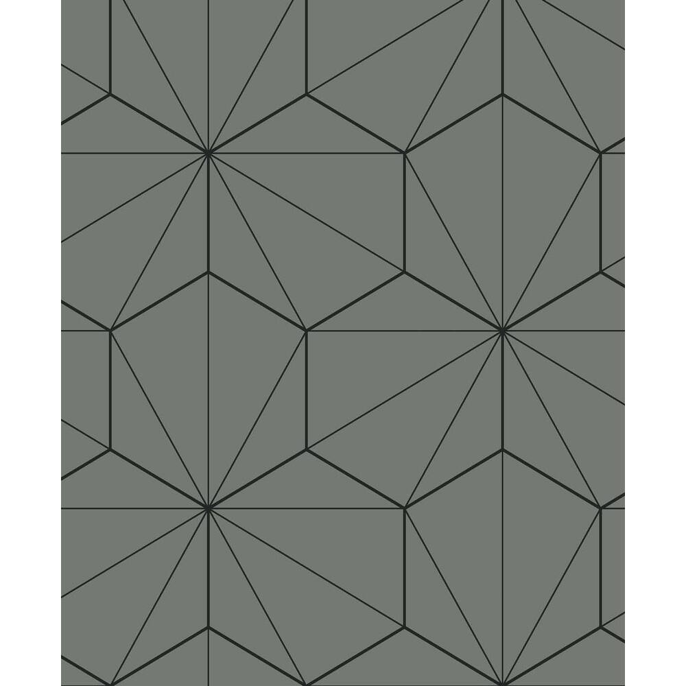 Seabrook Designs Hedron Geometric Non-Woven Unpasted Wallpaper