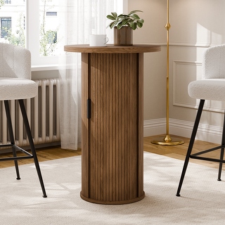 太郎丸 3 Small Tambour Dining Table with Three-Layer Storage Shelf