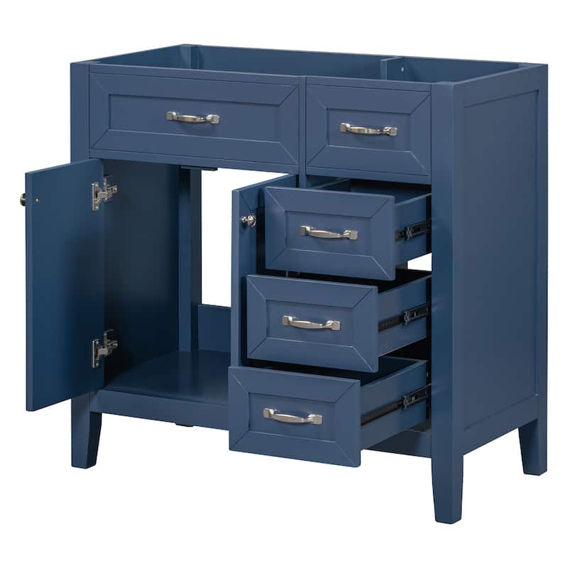 36" Bathroom Vanity without Sink, Cabinet Base Only, with Drawers
