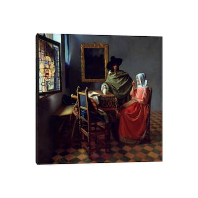 iCanvas "The Wine Glass" by Johannes Vermeer Canvas Print