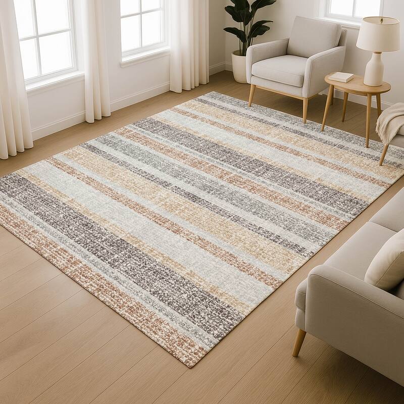 Premium Washable Super Soft Vintage Stripe Mayfield Rug