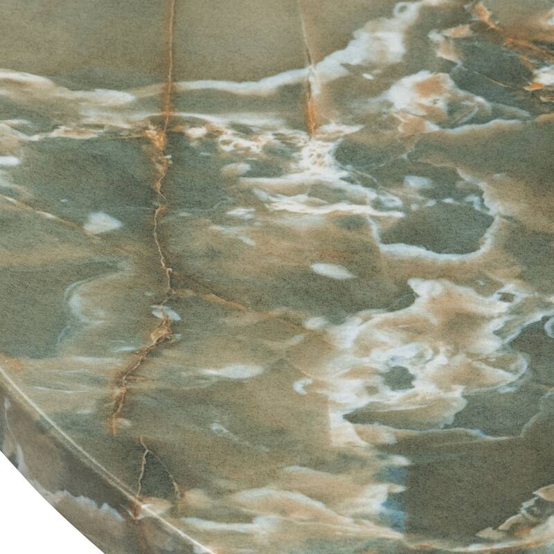 Treso Round Concrete Coffee Table with Marble Finish