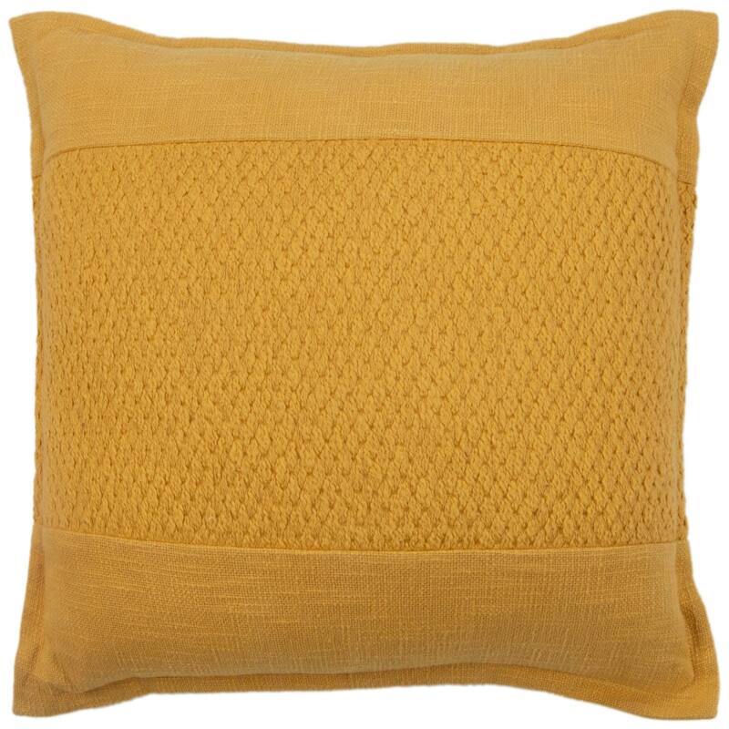Rizzy Home Designed Blocked Textured Throw Pillow