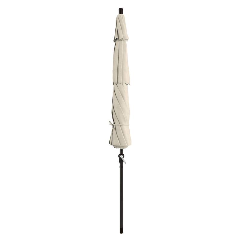 California Umbrella 11' Round Aluminum Crank Open Auto Tlit Patio Umbrella, Bronze Finish, Double Wind Vent.
