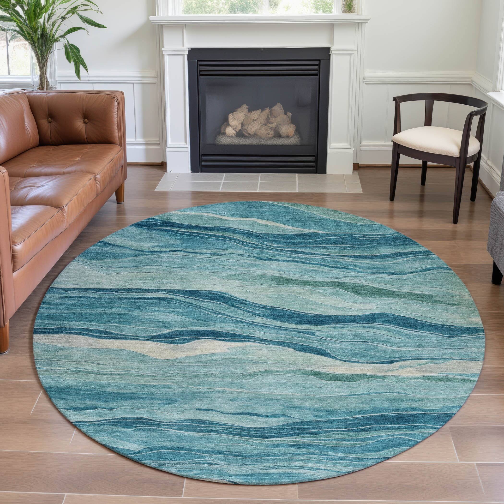 Premium Washable Super Soft Modern Waves Mayfield Rug