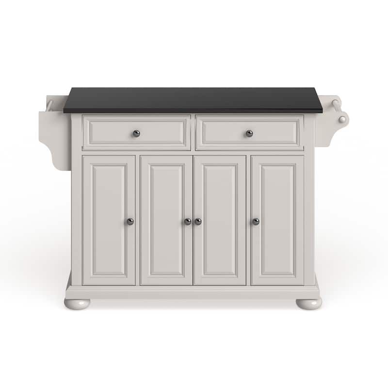 Crosley Alexandria Granite Top Full Size Kitchen Island/Cart - 18"d x 51.5"w x 34"h