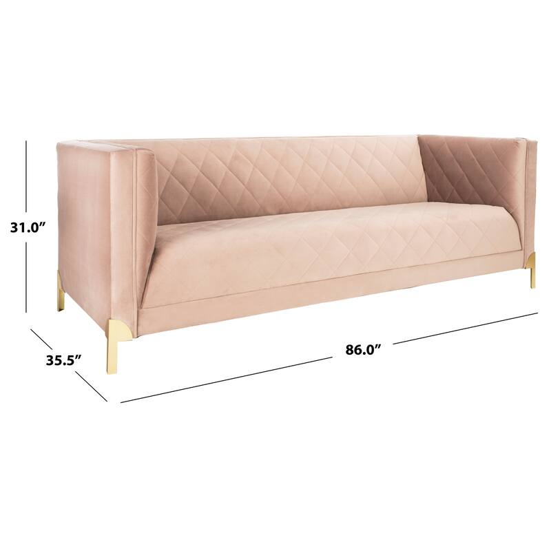 SAFAVIEH Home Luanna Diamond Trellis Sofa - 86"W x 36"D x 31"H