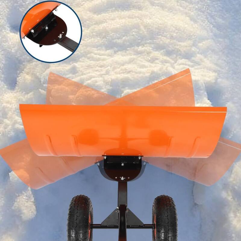 Heavy Duty Single Rod 20 * 29 Inch Wheeled Snow Shovel