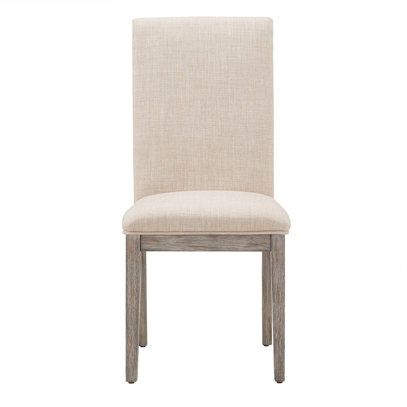 Voyager Nailhead Accent Parson Linen Dining Chair (Set of 2) by iNSPIRE Q Artisan