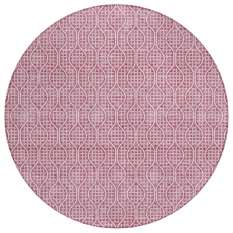 Machine Washable Indoor/ Outdoor Chantille Criss Cross Geo Rug