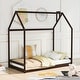 preview thumbnail 12 of 45, Twin Solid Wood Bed with House Design & Guardrails - Safe & Fun