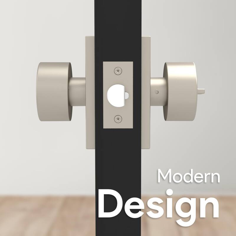Mega Handles LAURA Entry Round Knob for Left or Right-Handed Doors, Interior/Exterior Door Levers I Reversible Handing