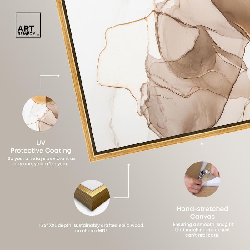 Sepia Silk Streams Canvas by Art Remedy