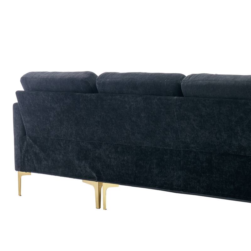 110" L-Shape Convertible Sectional Sofa Couch