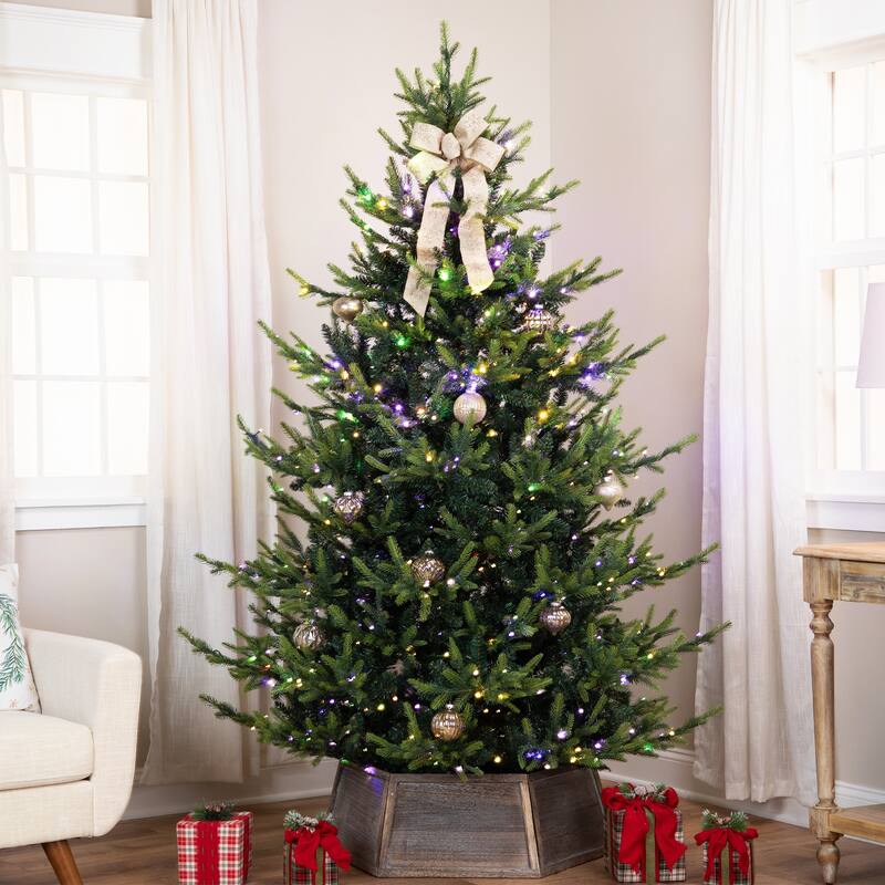 Real Touch™ Elite Pre-Lit Glenmora Pine IPT Artificial Christmas Tree - 7' Dual Color LED - 7 Foot
