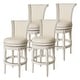 preview thumbnail 104 of 110, Maven Lane 31" Pullman Swivel Bar Height Kitchen Stool Set of 4 - White Oak