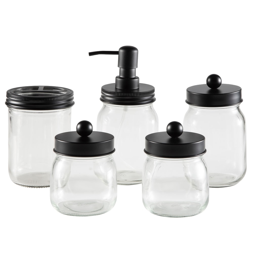 8oz Spice Jars With Black Spice Labels, Shaker Lids Dispenser With