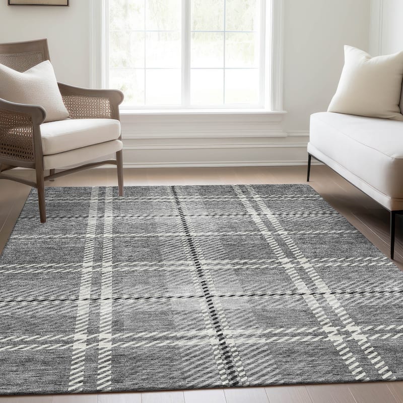 Premium Washable Super Soft Plaid Mayfield Rug