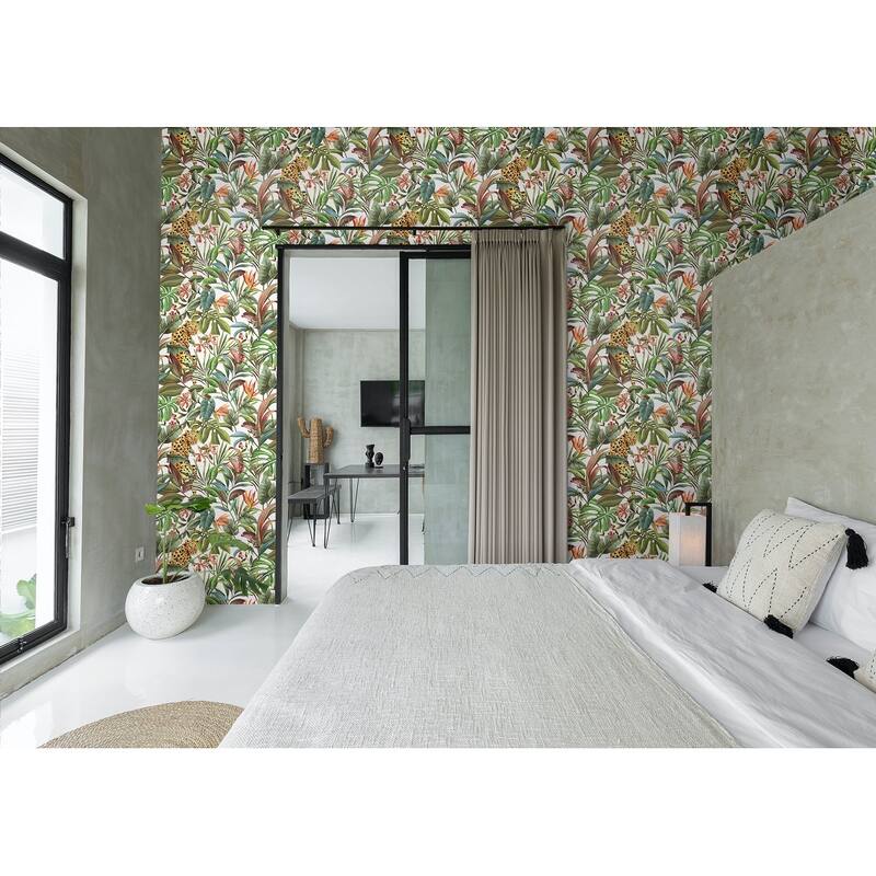 Daisy Bennett Designs Tropical Leopard Peel and Stick Wallpaper