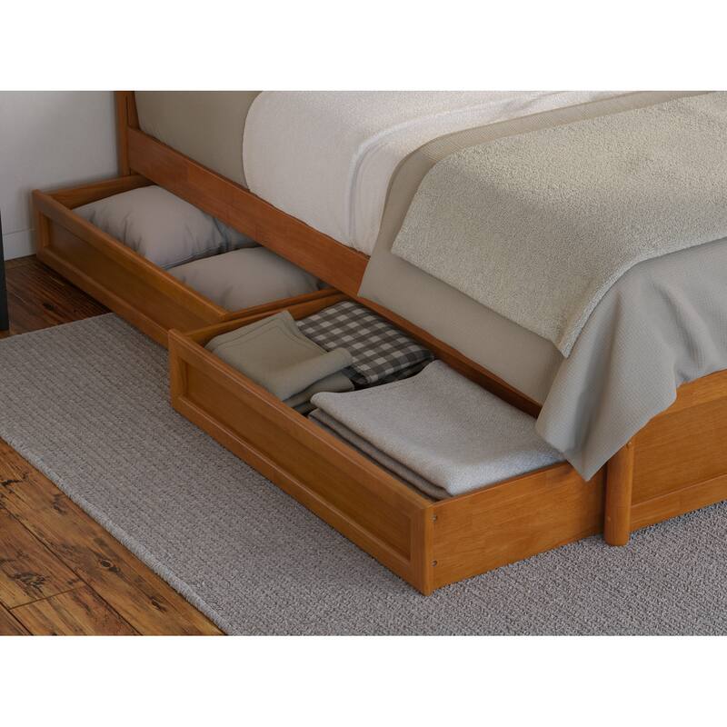 Everett Platform Bed with Panel Footboard and Storage Drawers