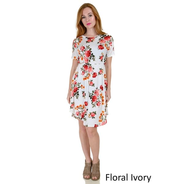 Shop Simply Ravishing Women S Short Sleeve Casual Knee Length