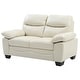 preview thumbnail 2 of 13, Marta Faux Leather Loveseat Pearl