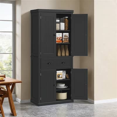 72" Kitchen Pantry,Tall Storage Cabinet,Freestanding Cupboard