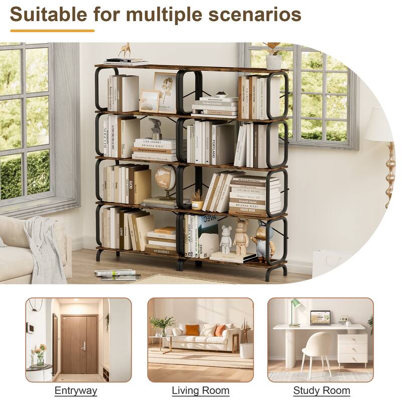 5-Tier Industrial Bookshelf