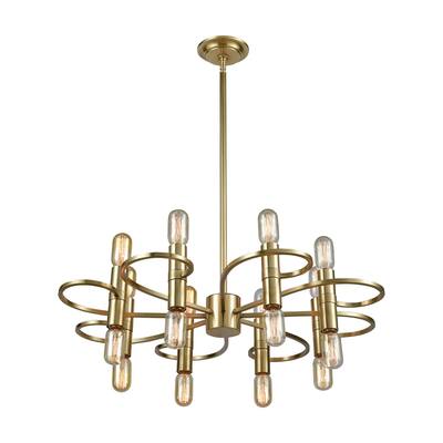 Giuseppe Lighting 16 Light Chandelier Splendor New Aged Brass - exact size