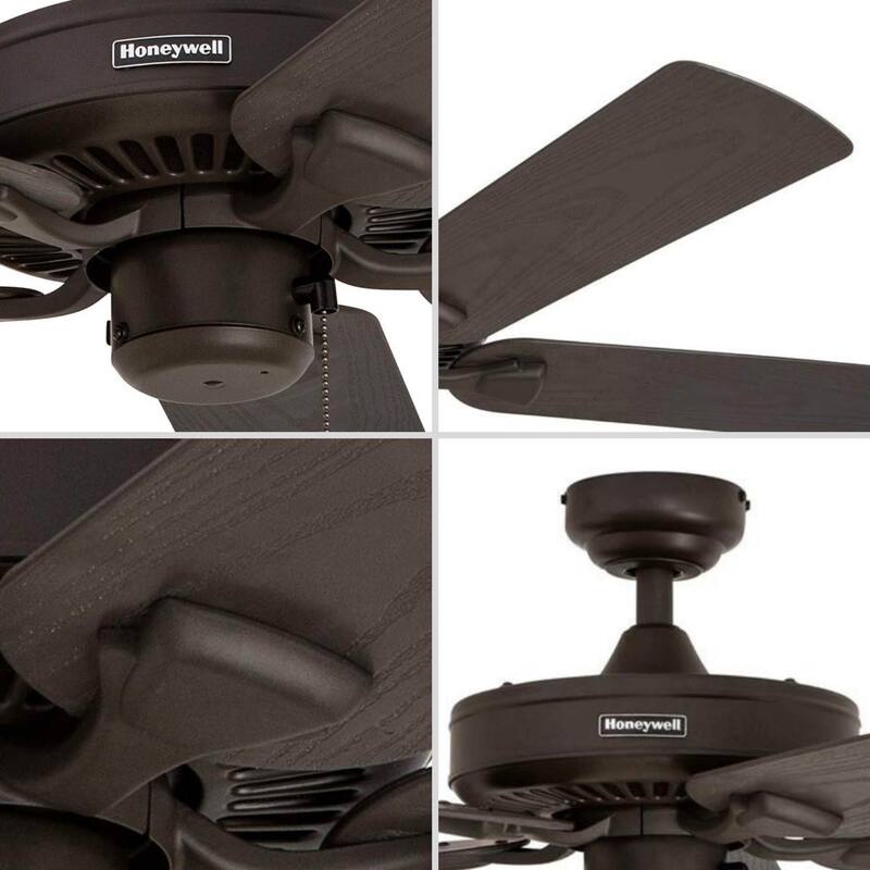 52" Honeywell Belmar Wet Rated Indoor/Outdoor Ceiling Fan, No Light