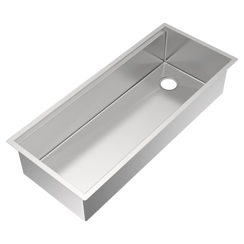 Whitehaus Undermount Single Bowl 16 Gauge Brushed Stainless Steel Workstation Sink With Accessories