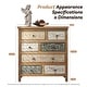 preview thumbnail 9 of 8, 25.59" Vintage Wooden Multicolor Carved Storage 7 Drawers Dresser