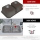 preview thumbnail 5 of 24, STYLISH 32 inch Stainless Steel 18G Double Bowl Low Divider Dual Mount Sink - Brushed Stainless Steel - 32.25" x 18.9" x 9"