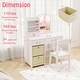preview thumbnail 5 of 18, Gymax Kids Vanity Set Princess Makeup Desk & Chair w/ Mirror & Lights