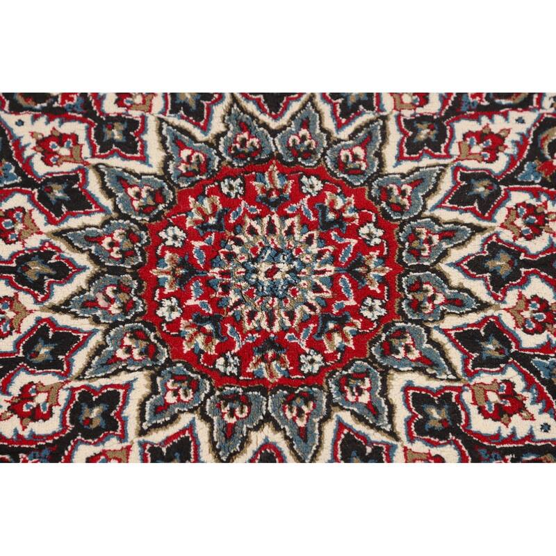 Traditional Floral Kashan Turkish Rug Machine-Made Red Carpet - 9'8" x 13'2"