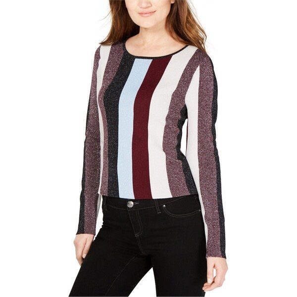 metallic stripe sweater