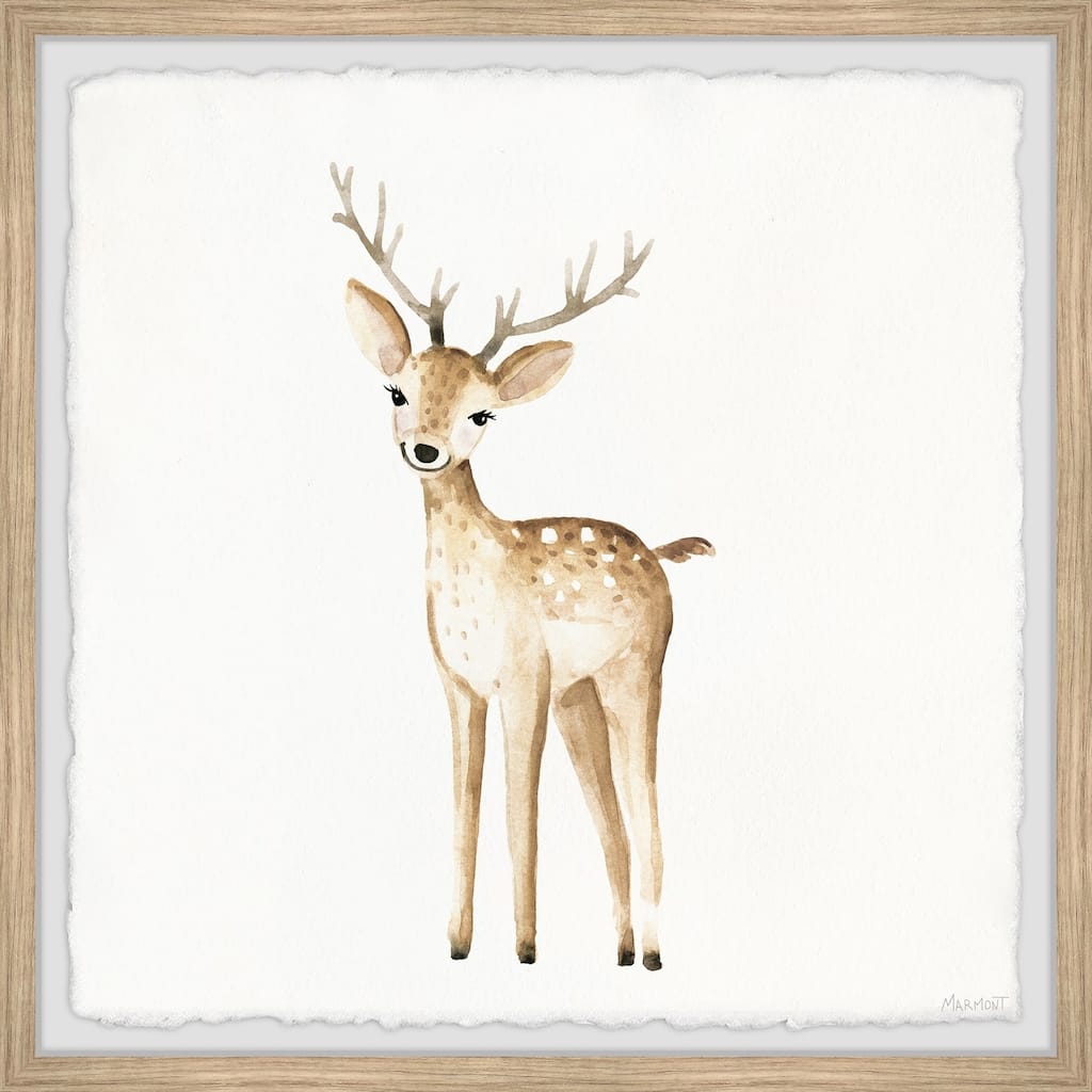Baby Deer Antlers Framed Wall Art, Elegant Home Touch - Sophisticated Artwork for Refined Décor