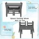 preview thumbnail 11 of 38, Costway 3PCS Kids Table & 2 Chairs Set Outdoor Heavy-Duty All-Weather - See Details