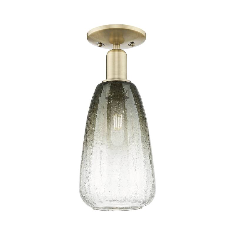 Innovations Lighting Downtown Urban - Brookhaven Almond - 1 Light 6" Semi-Flush Mount Light