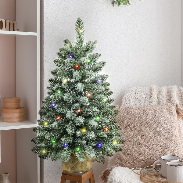 Tabletop artificial christmas trees with lights on sale