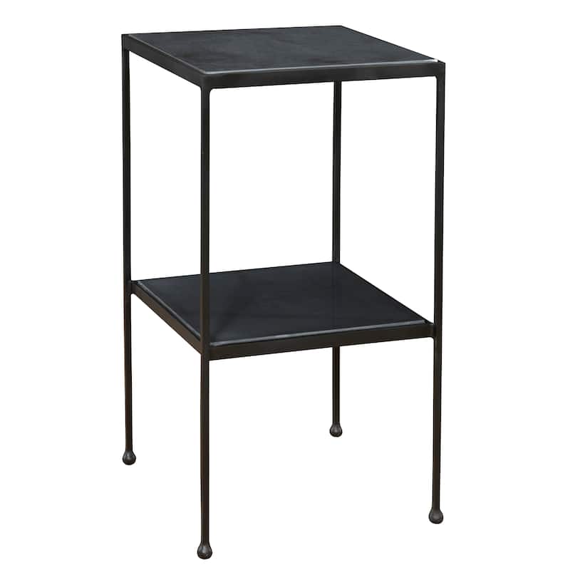 Uttermost Sherwood Square Marble Accent Table - 13"W x 25"H x 13"D