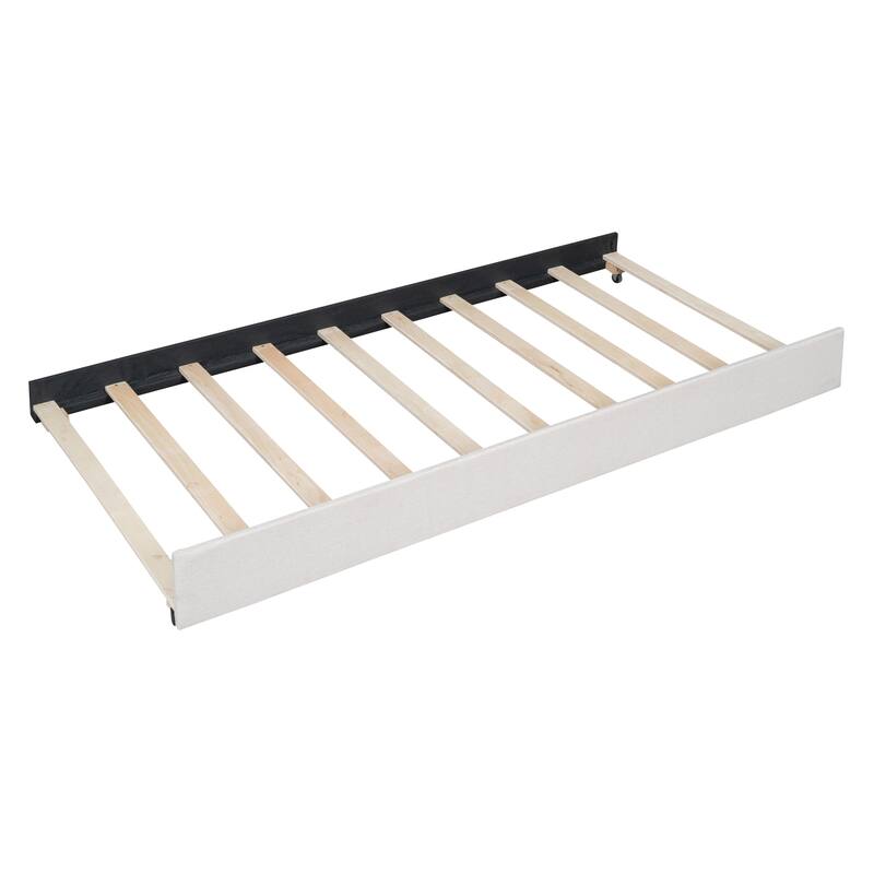 Upholstered Platform Bed with 2 Drawers and 1 Twin XL Trundle